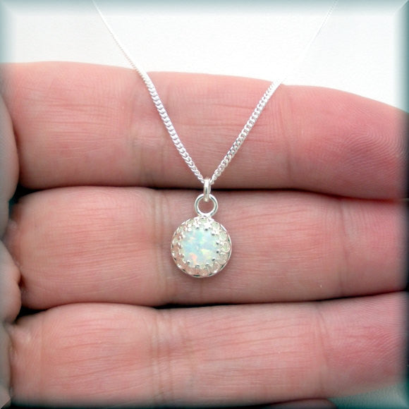 
                  
                    White Opal Necklace - October Birthstone - Bonny Jewelry
                  
                