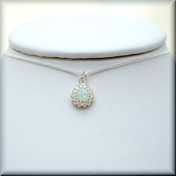 
                  
                    White Opal Necklace - October Birthstone - Bonny Jewelry
                  
                