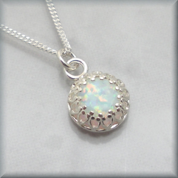 
                  
                    White Opal Necklace - October Birthstone - Bonny Jewelry
                  
                