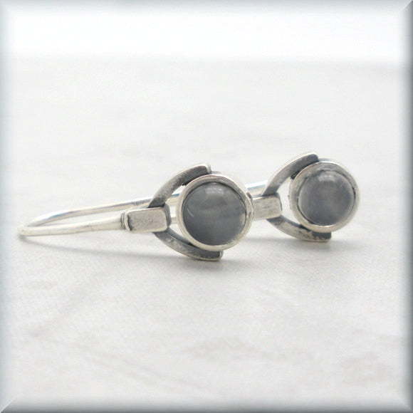 White Moonstone Earring - Gemstone Earrings - Bonny Jewelry