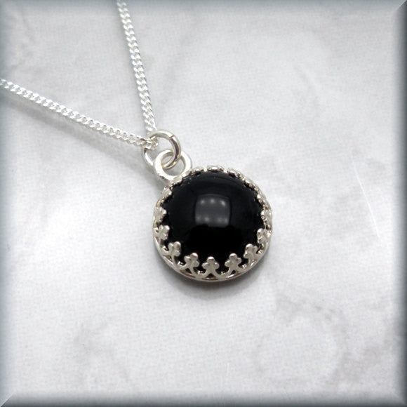 
                  
                    Black Onyx Cabochon Necklace - Gemstone - Bonny Jewelry
                  
                