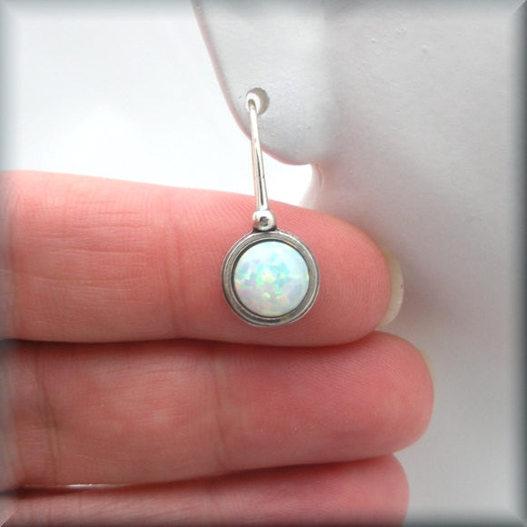
                  
                    White Opal Earrings - October Birthstone - Bonny Jewelry
                  
                