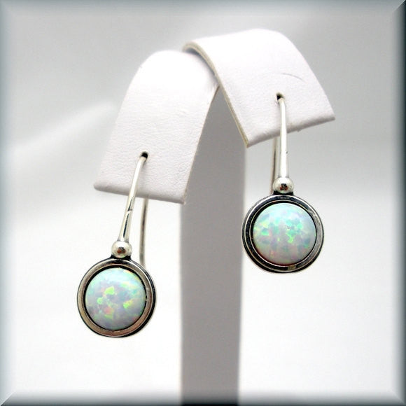 
                  
                    White Opal Earrings - October Birthstone - Bonny Jewelry
                  
                