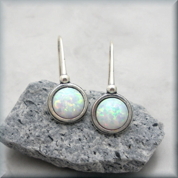 
                  
                    White Opal Earrings - October Birthstone - Bonny Jewelry
                  
                