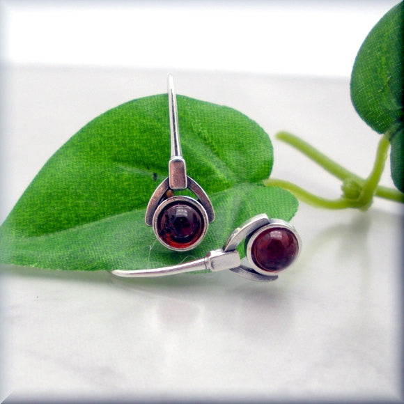
                  
                    Garnet Gemstone Drop Earrings - January Birthstone - Bonny Jewelry
                  
                
