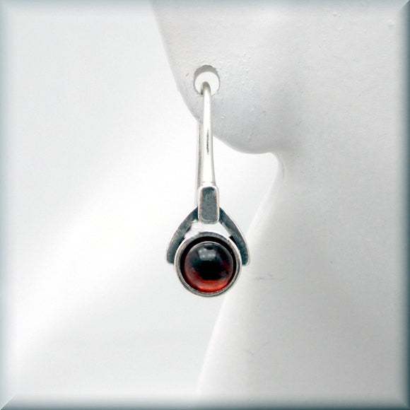 
                  
                    Garnet Gemstone Drop Earrings - January Birthstone - Bonny Jewelry
                  
                