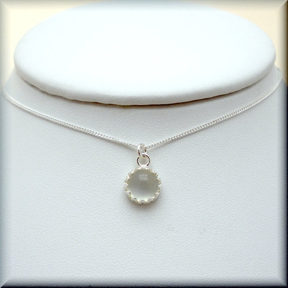 White Moonstone Necklace - Gemstone Jewelry - June Birthstone - Bonny Jewelry