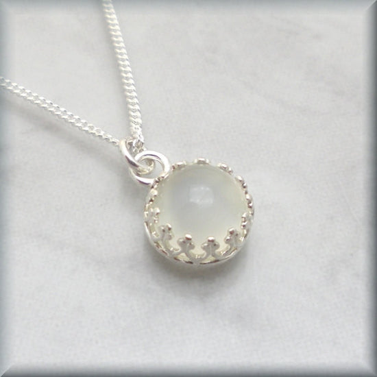 White Moonstone Necklace - Gemstone Jewelry - June Birthstone - Bonny Jewelry
