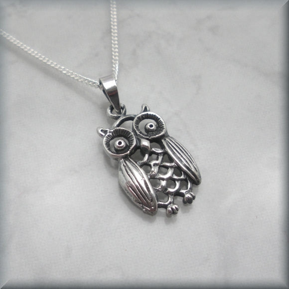 Filigree Owl Necklace - Owl Lover - Bonny Jewelry