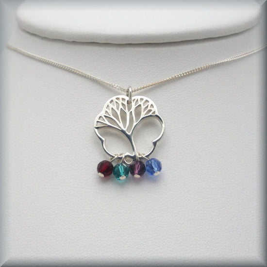 Family Tree Necklace - Moms Birthstone Jewelry - Bonny Jewelry