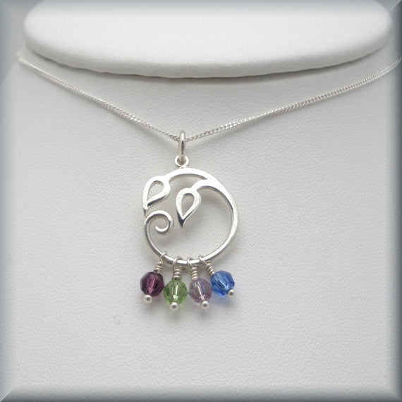 Mothers Birthstone Family Tree Necklace - For Mom or Grandmother - Bonny Jewelry