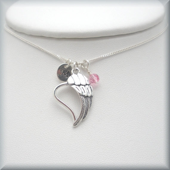 
                  
                    Guardian Angel Necklace - Personalized Birthstone Jewelry - Remembrance - Bonny Jewelry
                  
                