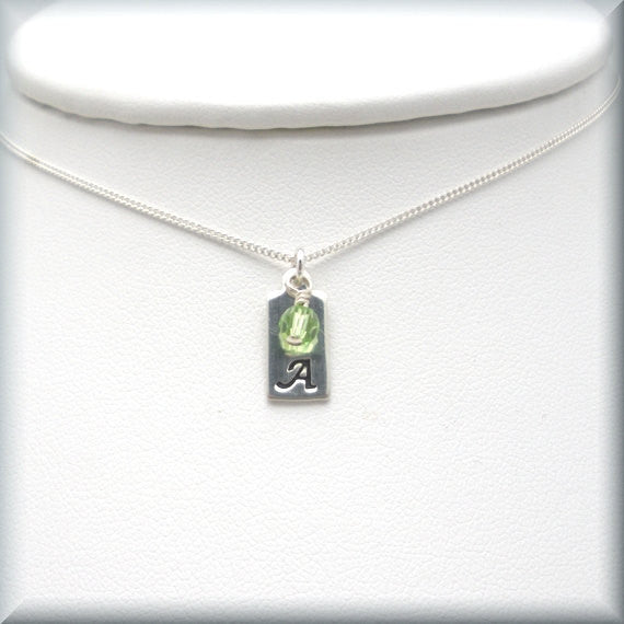 
                  
                    Personalized Silver Bar Necklace - Birthstone Jewelry - Bonny Jewelry
                  
                