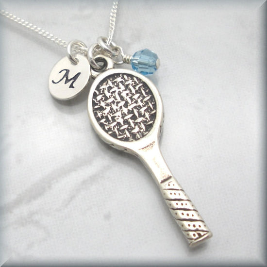 Tennis Birthstone Necklace - Personalized Sports Jewelry - Bonny Jewelry