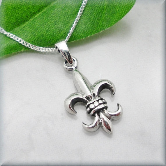 Fleur de Lis Necklace - Sterling Silver - Bonny Jewelry