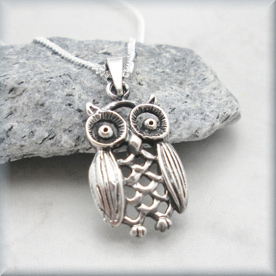 Filigree Owl Necklace - Owl Lover - Bonny Jewelry