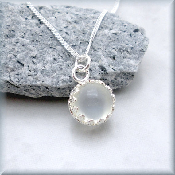 
                  
                    White Moonstone Necklace - Gemstone Jewelry - June Birthstone - Bonny Jewelry
                  
                