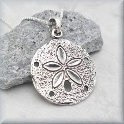 Finished Jewelry-Sand Dollar Silver Charm Necklace - Tamara Scott Designs