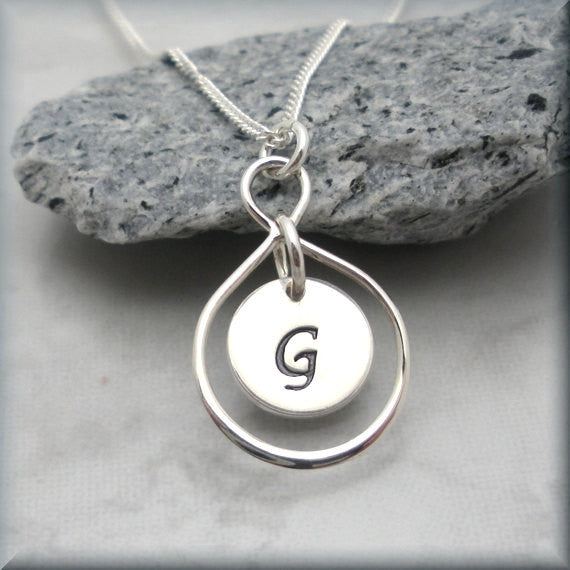 Personalized Infinity Necklace - Sterling Silver - Bonny Jewelry