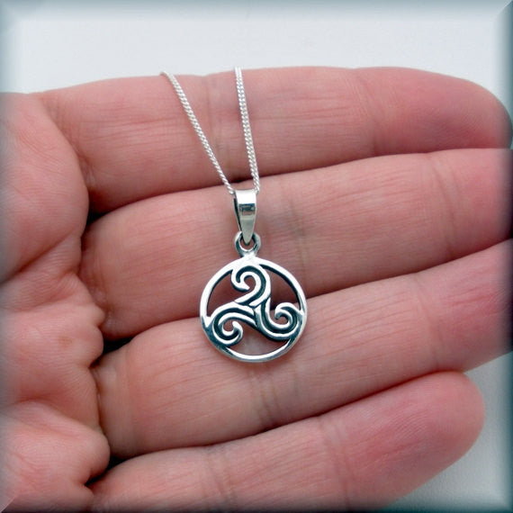 Triskele Necklace - Triskilion Celtic Knot Jewelry - Bonny Jewelry