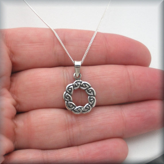 Celtic Wreath Necklace - Celtic Knot Ring - Bonny Jewelry