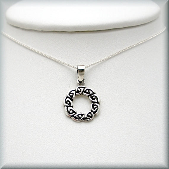 Celtic Wreath Necklace - Celtic Knot Ring - Bonny Jewelry