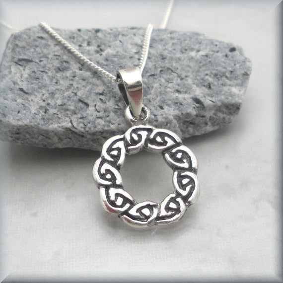 Celtic Wreath Necklace - Celtic Knot Ring - Bonny Jewelry