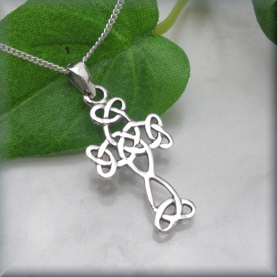 
                  
                    Irish Celtic Cross Necklace with Flourishes - Bonny Jewelry
                  
                