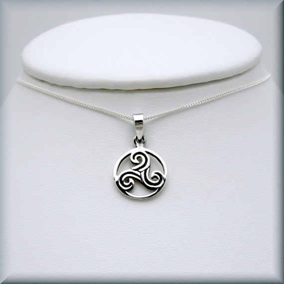 Triskele Necklace - Triskilion Celtic Knot Jewelry - Bonny Jewelry