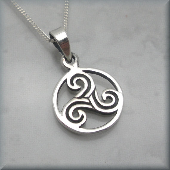 Triskele Necklace - Triskilion Celtic Knot Jewelry - Bonny Jewelry