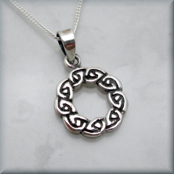 Celtic Wreath Necklace - Celtic Knot Ring - Bonny Jewelry