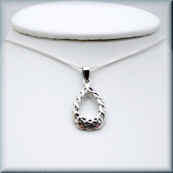 Teardrop Celtic Knot Necklace - Irish Jewelry - Bonny Jewelry