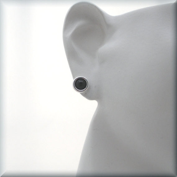 
                  
                    Black Onyx Post Earrings - Sterling Silver - Bonny Jewelry
                  
                