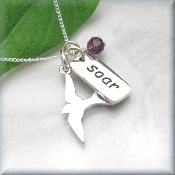 Soar Birthstone Necklace - Inspirational Jewelry - Bonny Jewelry