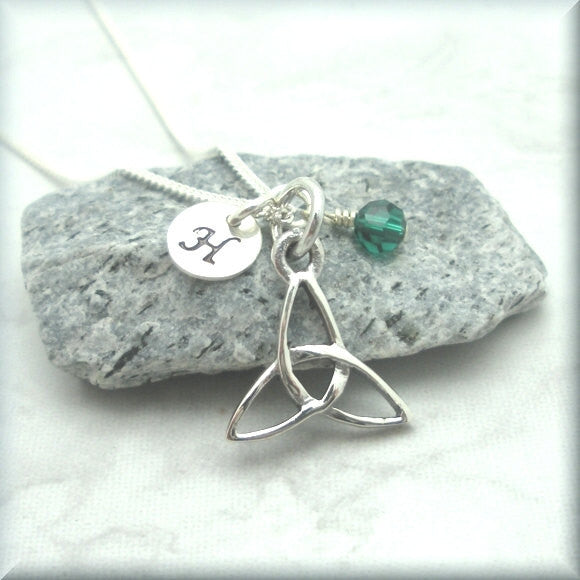 
                  
                    Trinity Knot Birthstone Necklace - Triquetra Personalized Jewelry - Bonny Jewelry
                  
                