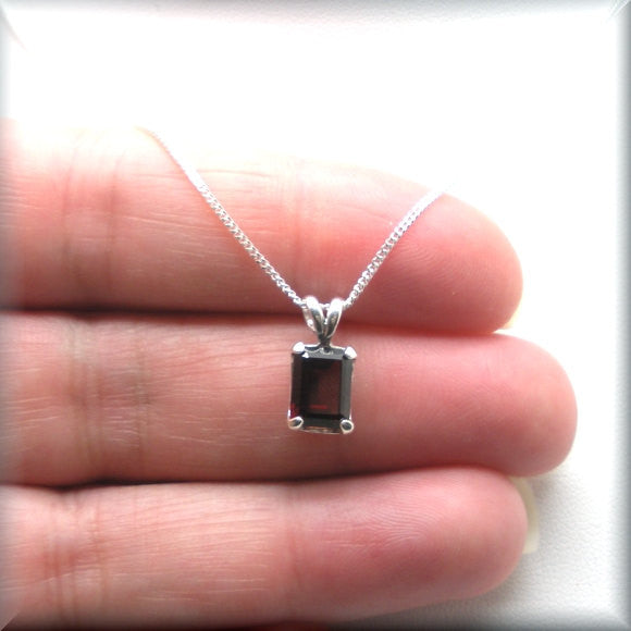 Garnet Necklace - January Birthstone - Gemstone Jewelry - Bonny Jewelry