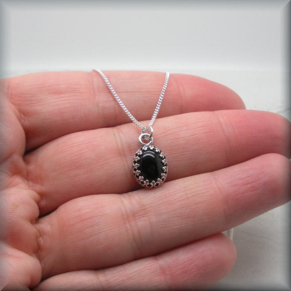 Black Onyx Necklace - Gemstone Necklace - Bonny Jewelry