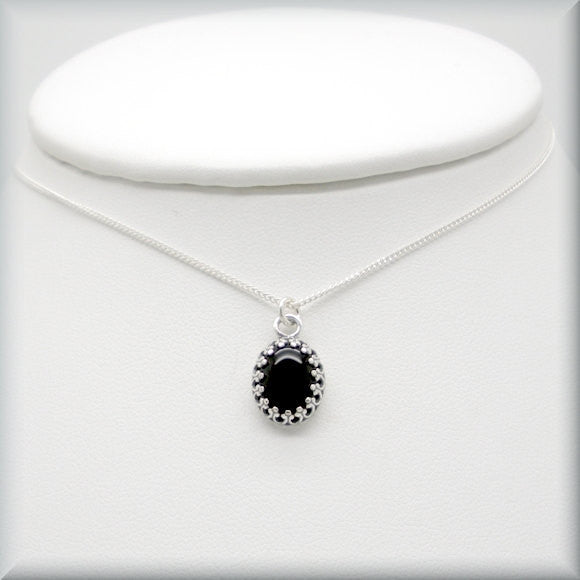 Black Onyx Necklace - Gemstone Necklace - Bonny Jewelry