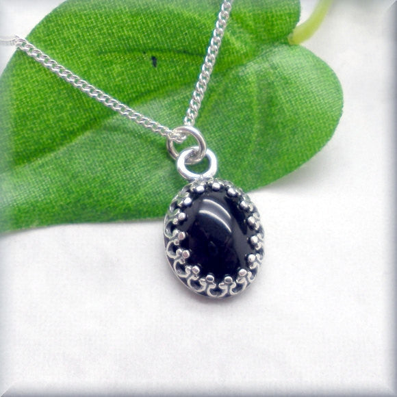 Black Onyx Necklace - Gemstone Necklace - Bonny Jewelry