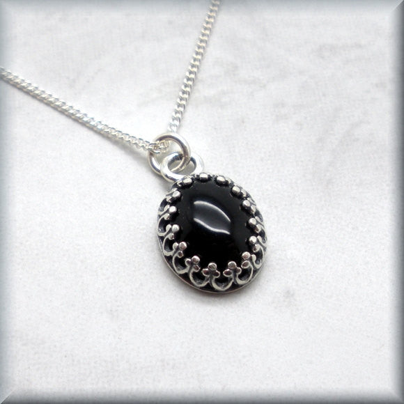 Black Onyx Necklace - Gemstone Necklace - Bonny Jewelry
