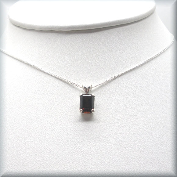 Garnet Necklace - January Birthstone - Gemstone Jewelry - Bonny Jewelry