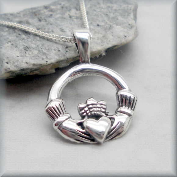 Claddagh Necklace - Friendship, Love & Loyalty - Celtic Jewelry