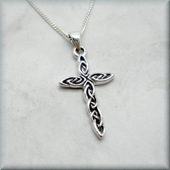 
                  
                    Interwoven Silver Cross Necklace - Religious Jewelry - Bonny Jewelry
                  
                
